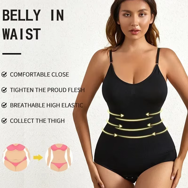 1-Teiliger, Solider, Nahtlos Formender Shapewear-Body, Bauchkontrolle, Po-Lifting, Schlankerer Body Shaper, Damenunterwäsche Und Shapewear