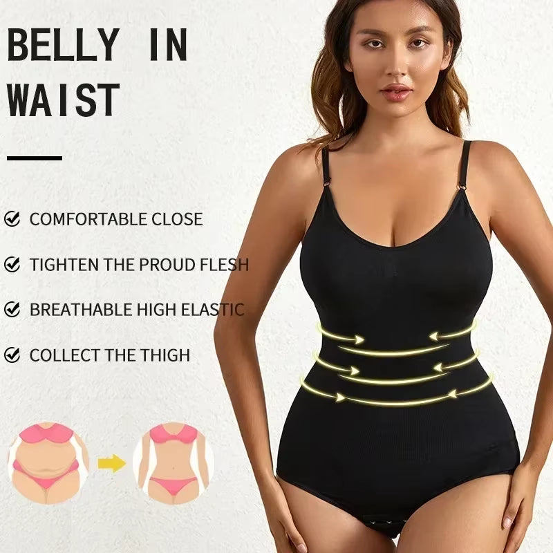 1-Teiliger, Solider, Nahtlos Formender Shapewear-Body, Bauchkontrolle, Po-Lifting, Schlankerer Body Shaper, Damenunterwäsche Und Shapewear