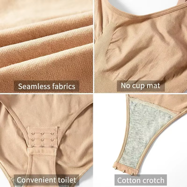 1-Teiliger, Solider, Nahtlos Formender Shapewear-Body, Bauchkontrolle, Po-Lifting, Schlankerer Body Shaper, Damenunterwäsche Und Shapewear